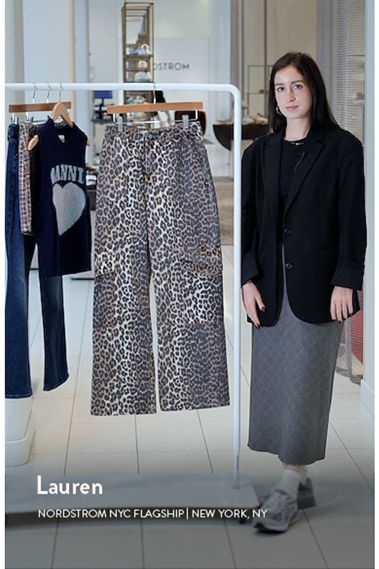 Angi Leopard Print Cargo Jeans video