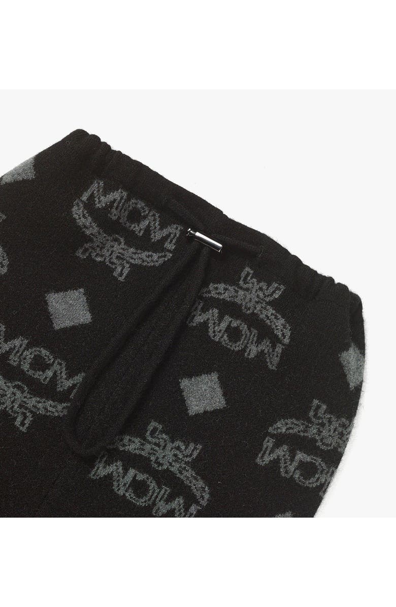 MCM Neck Warmer in Monogram Wool Jacquard, Alternate, color, Black