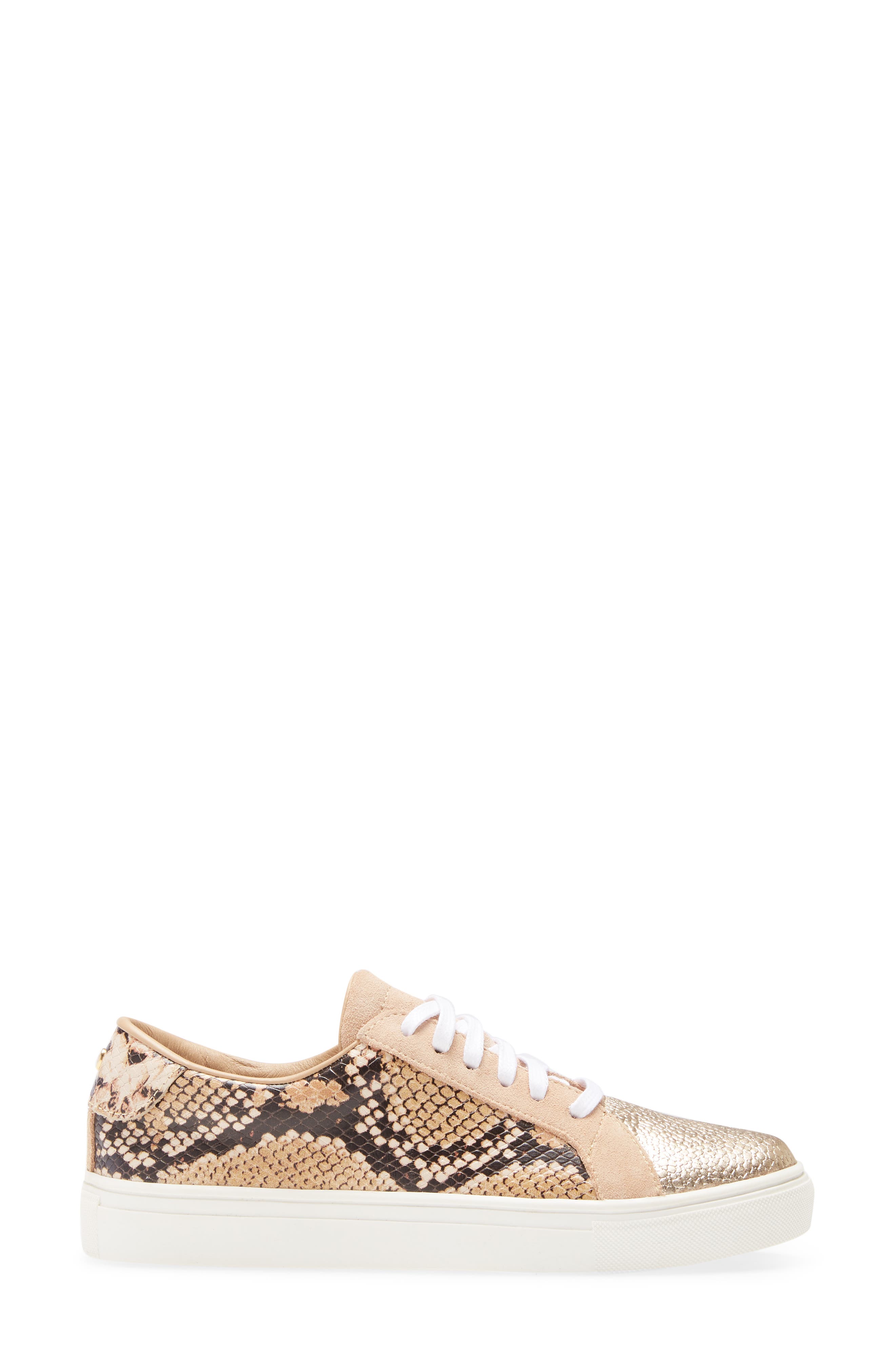 Kaanas London Snake Embossed Sneaker, Alternate, color, 