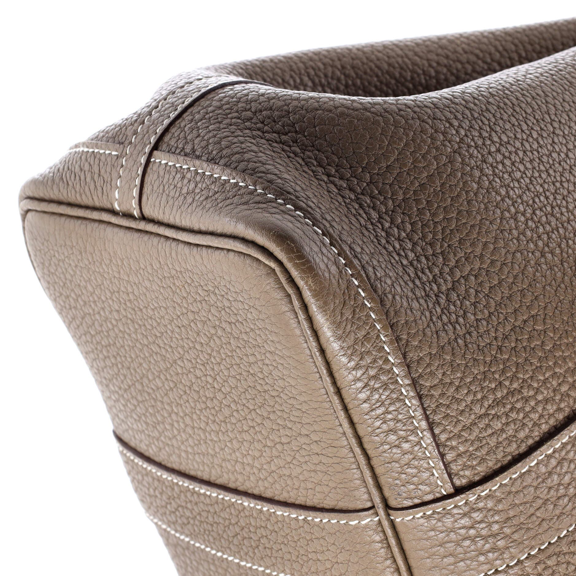 Pre-Owned Hermes Garden Party Tote Leather 30, Alternate, color, Etoupe