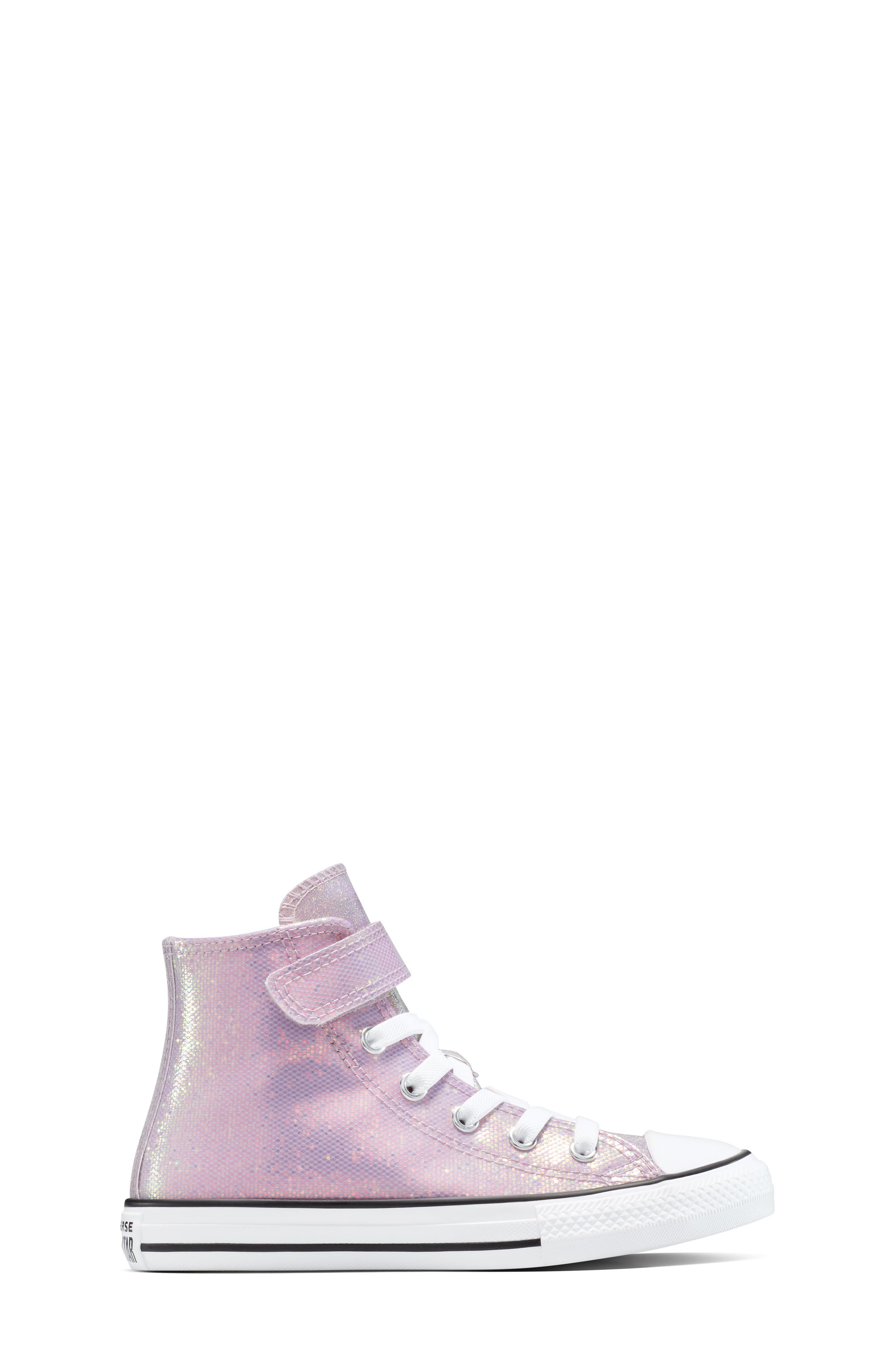 Converse Kids
 Chuck Taylor All Star Easy On Disco High Top Sneaker, Alternate, color, Altitude Lilac/ White/ Black