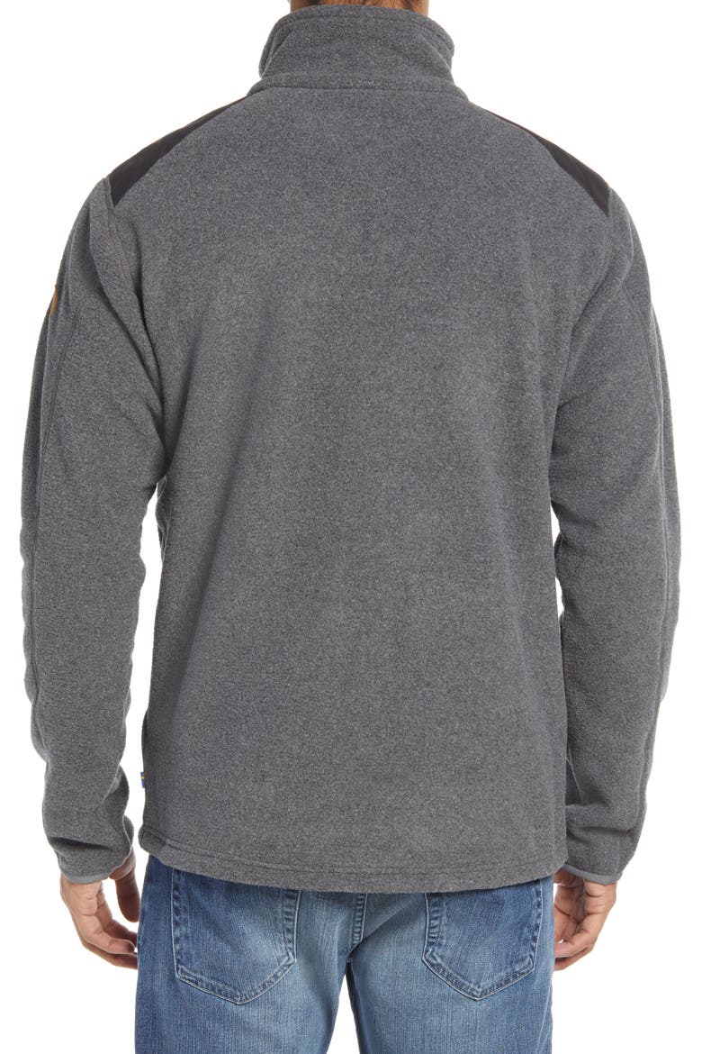 Sten Fleece Zip Sweater, Alternate, color, DARK GREY