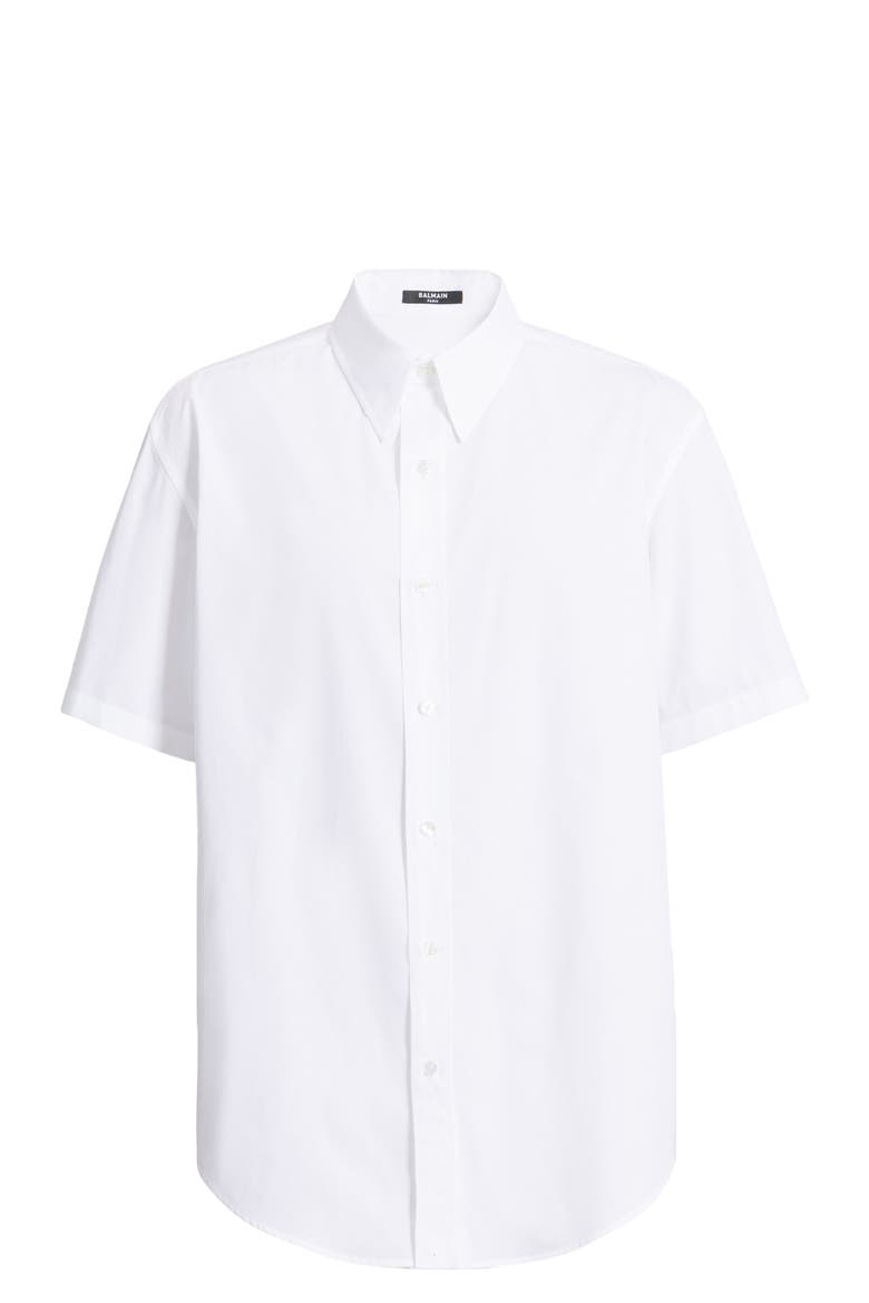 Paris shirt in cotton poplin, Alternate, color, white