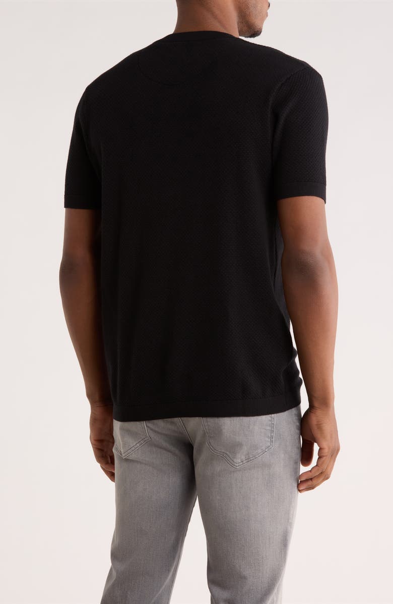 DENIM AND FLOWER Cotton Sweater T-Shirt, Alternate, color, Black Textured