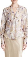 Vince Wildflower Bias Cut Silk Shirt