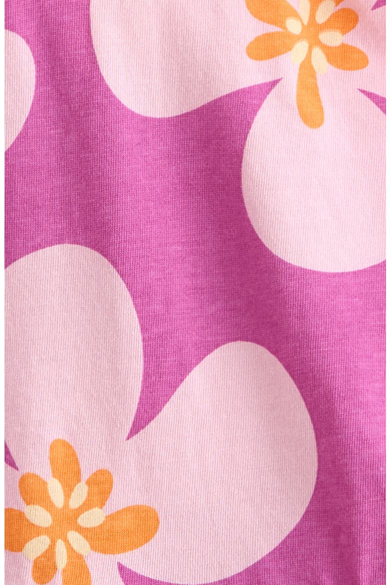 Kids' Floral Cotton Peplum Tank, Alternate, color, PINK ROSEBUD BOLD FLORAL