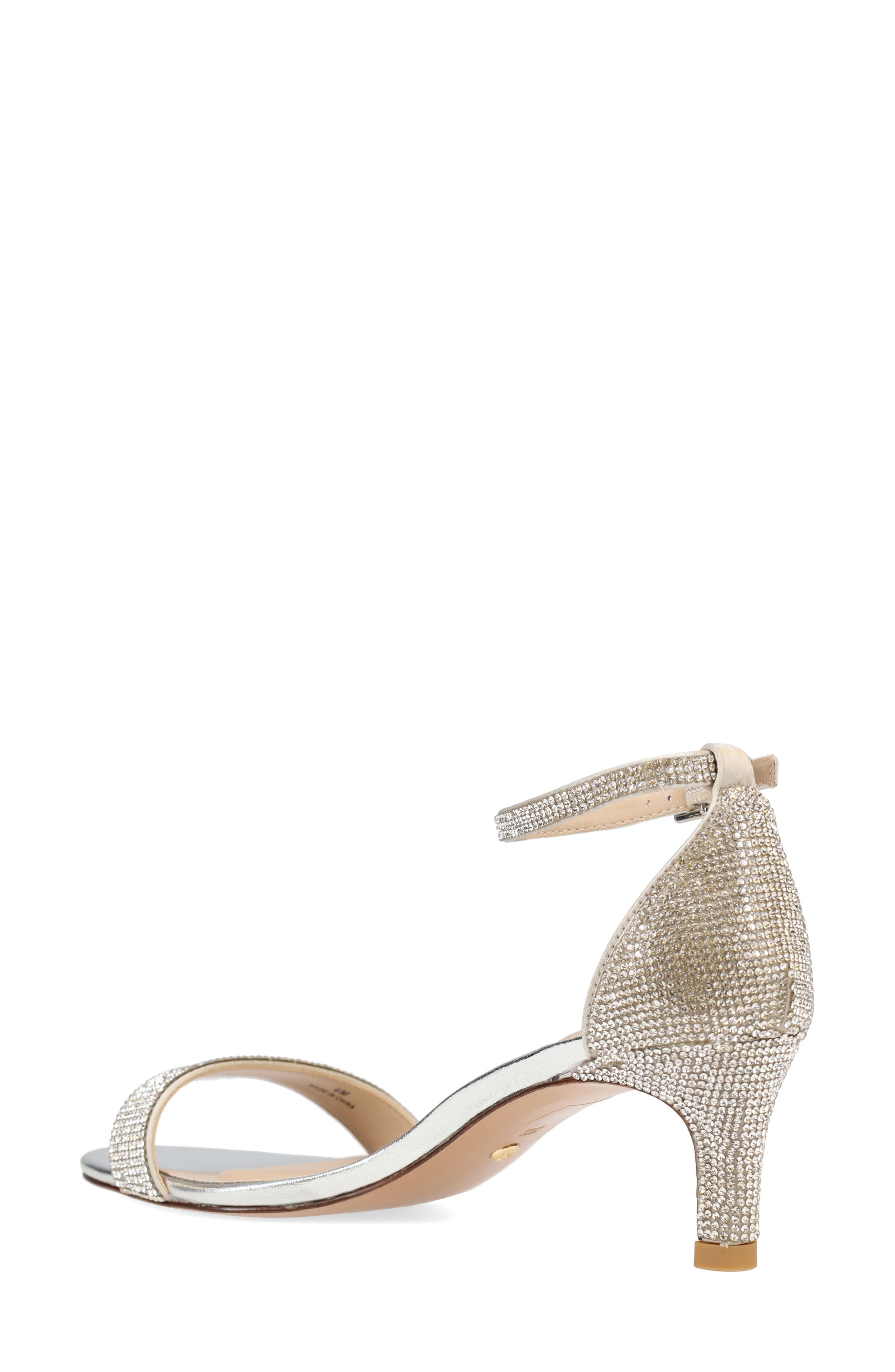 Pelle Moda Uciel Ankle Strap Sandal, Alternate, color, Silver