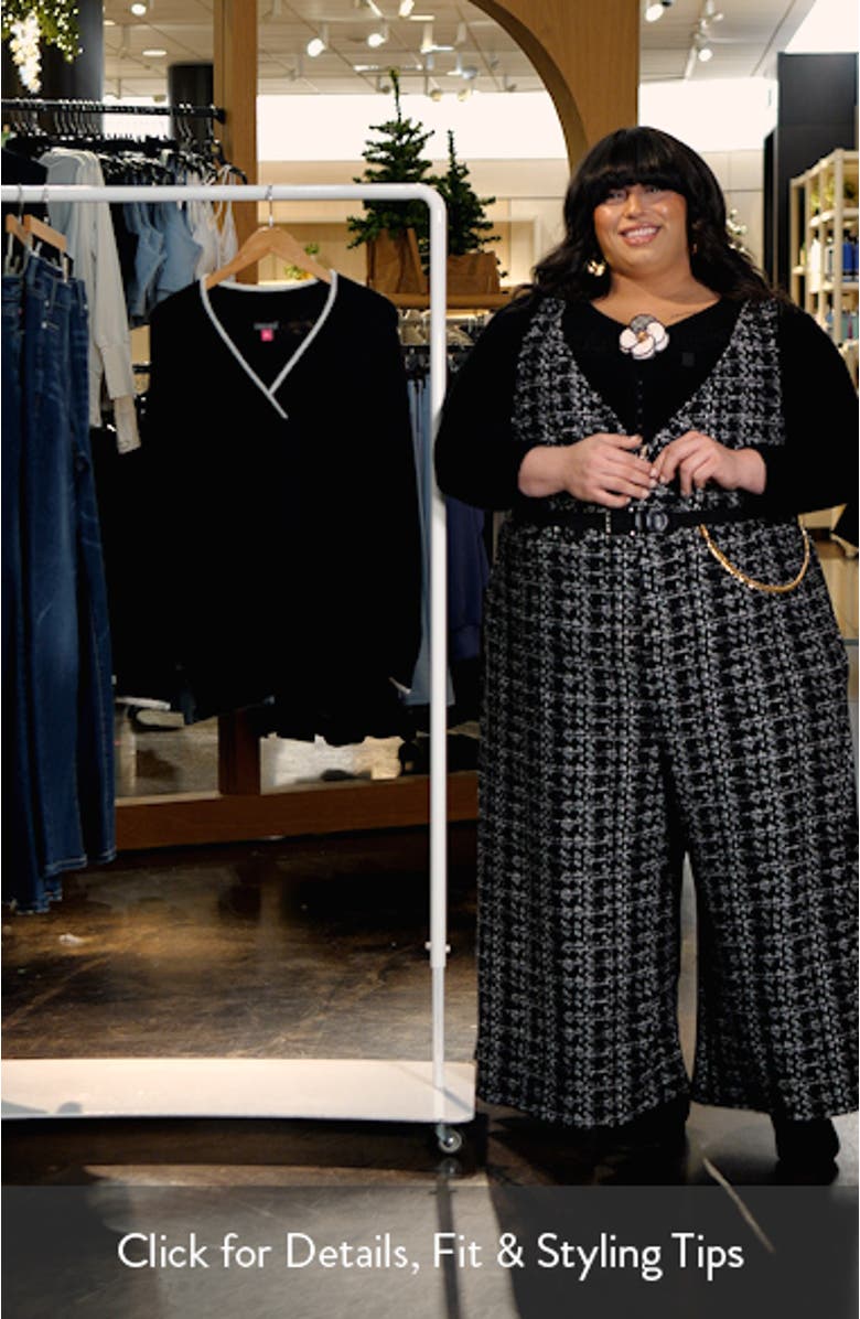 Tipped Cross V-Neck Cozy Sweater, sales video thumbnail