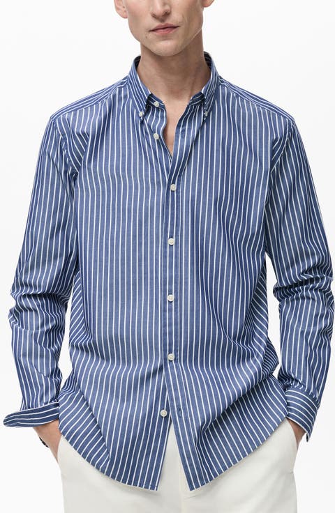 Stripe Regular Fit Button-Down Shirt