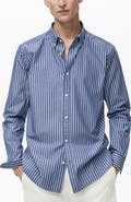 MANGO Stripe Regular Fit Button-Down Shirt