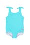  Bright Aqua Heart Polka Dot
