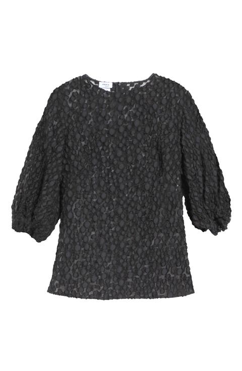 Devoré Dot Organza Top