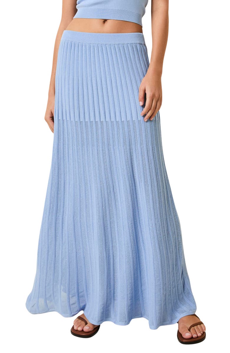 Solid & Striped Bridget Maxi Skirt, Main, color, Open Water