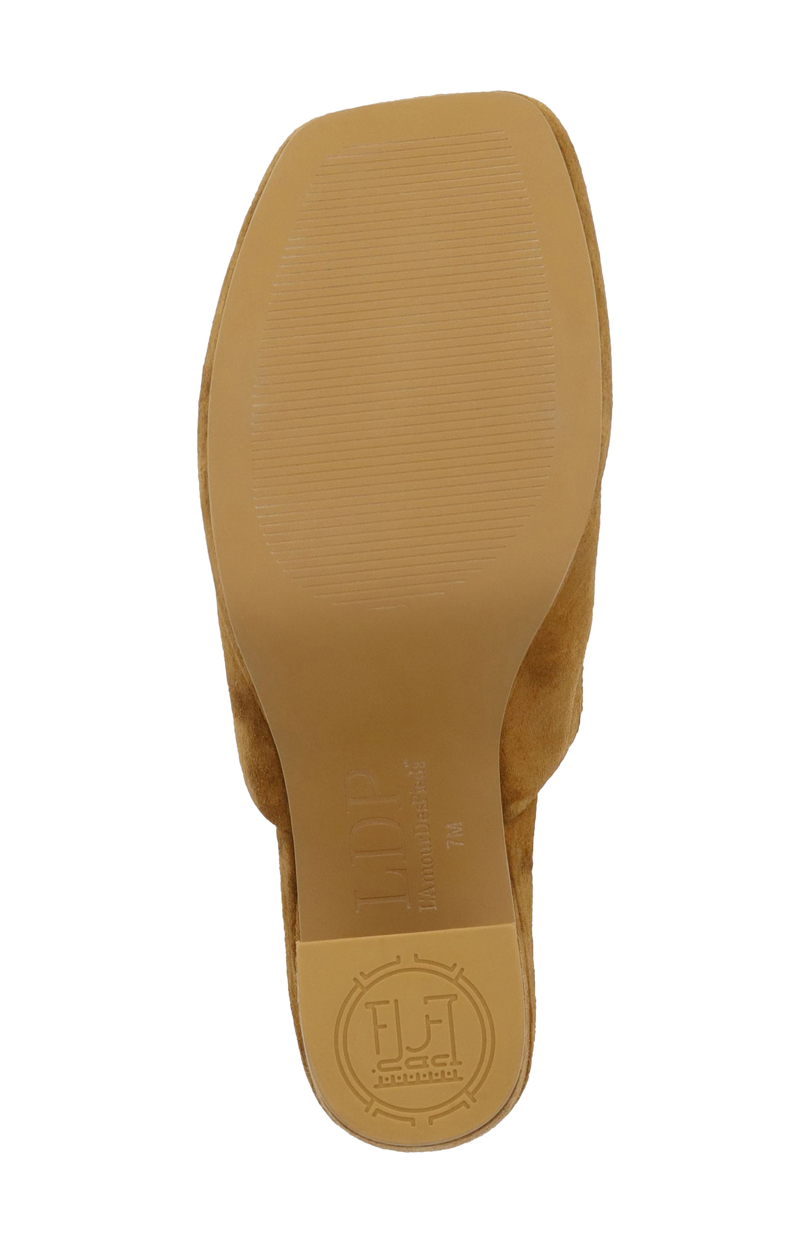 Kashi Leather Peep Toe Mule, Alternate, color, COFFEE