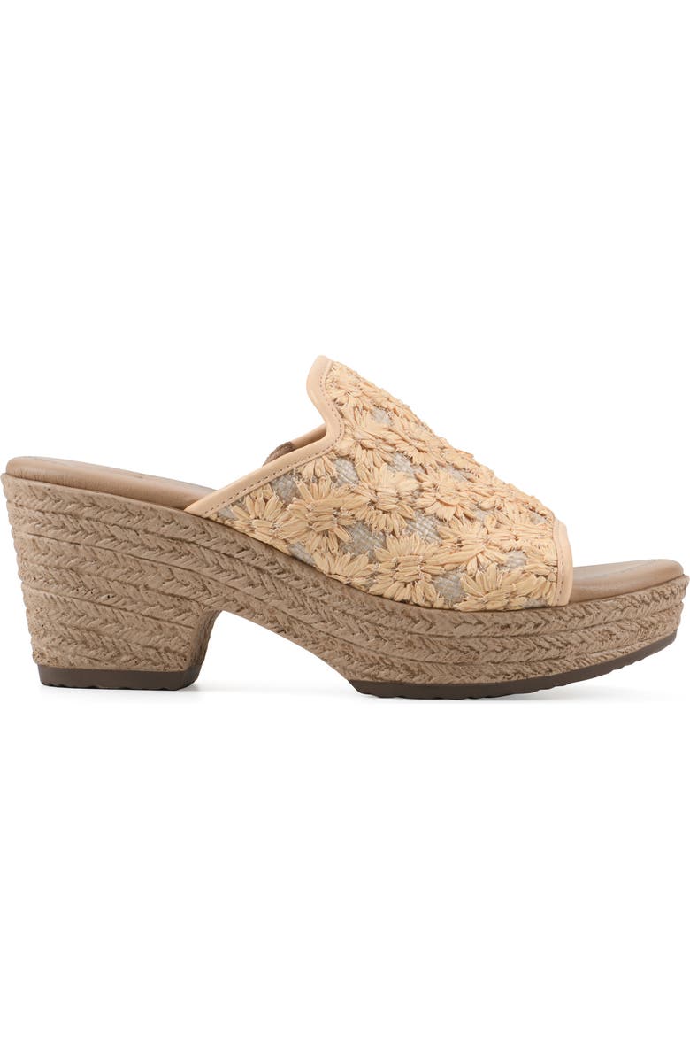 CLIFFS BY WHITE MOUNTAIN Bizzie Platform Wedge Espadrille Sandal, Alternate, color, Mustard/ Fabric