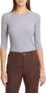 Vince Elbow Sleeve Rib Top