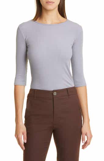Vince Elbow Sleeve Rib Top