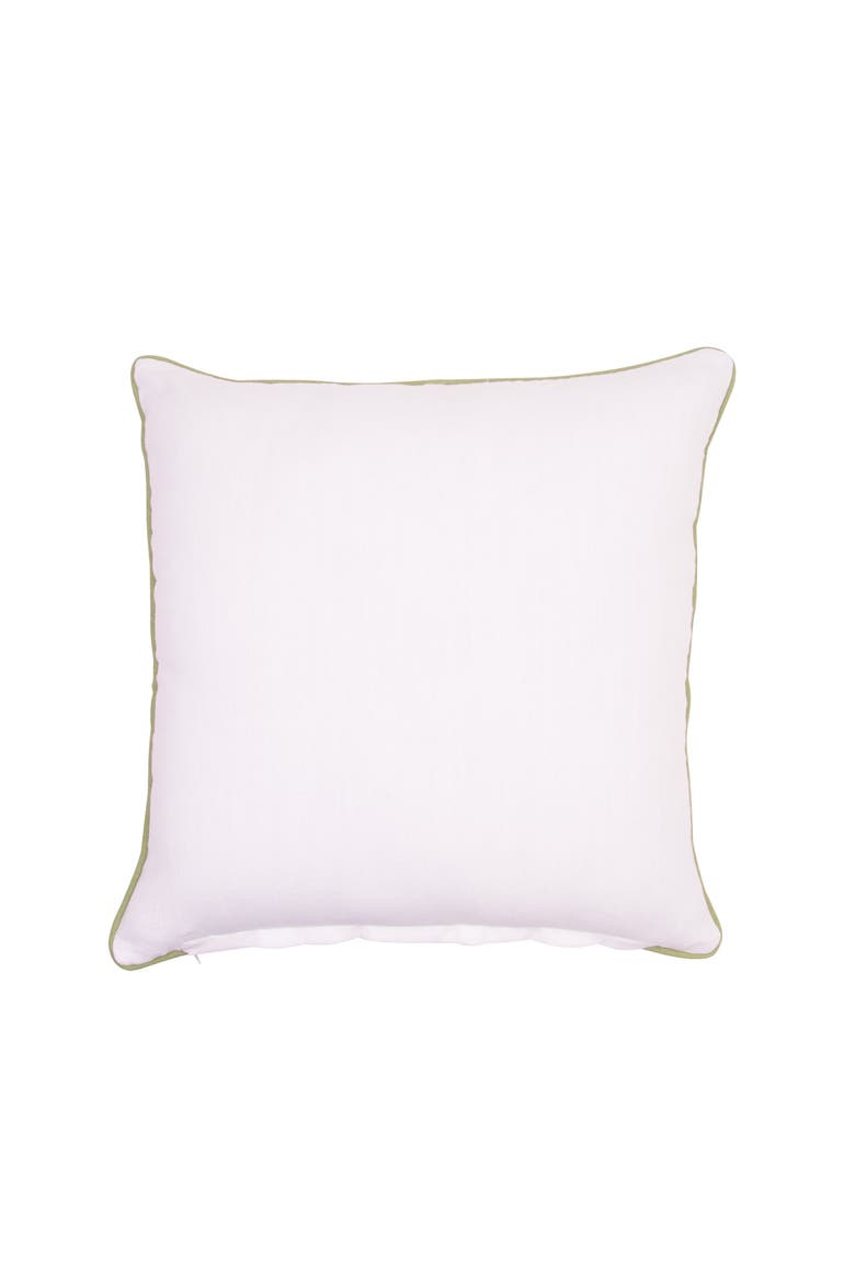 Coastal Tidings Wreath Christmas Throw Pillow 16" x 16", Alternate, color, White