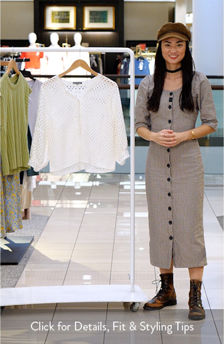 Openwork Blouson Sleeve Top, sales video thumbnail