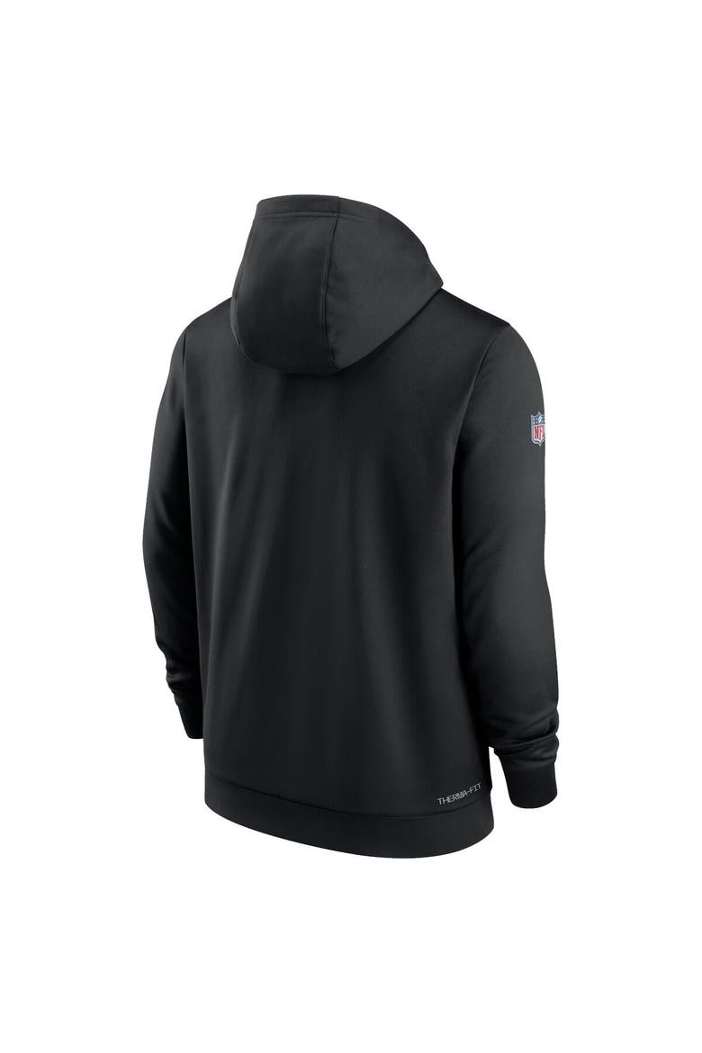 Men's Nike Black Las Vegas Raiders 2022 NFL Crucial Catch Therma Performance Pullover Hoodie, Alternate, color, Black