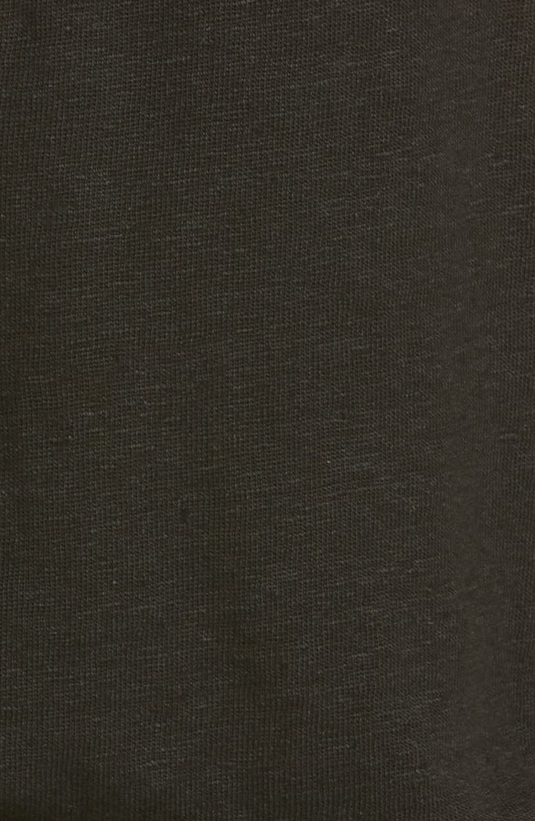 Vince Double V-Neck Linen Tank, Alternate, color, Black