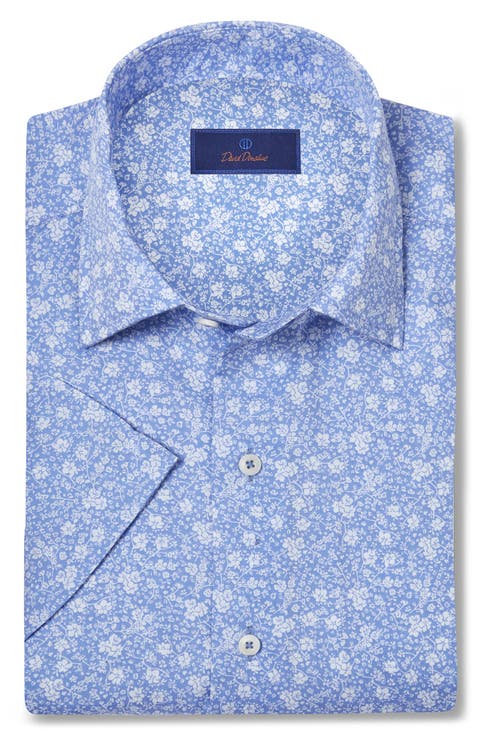 Floral Print Short Sleeve Sport Shirt