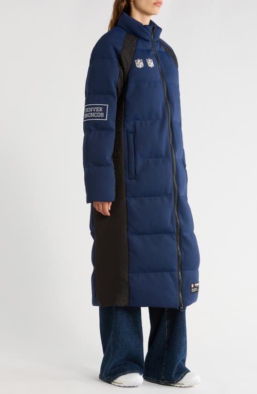 Off Season Nfl Team Water Repellent Long Puffer Coat In Blue
