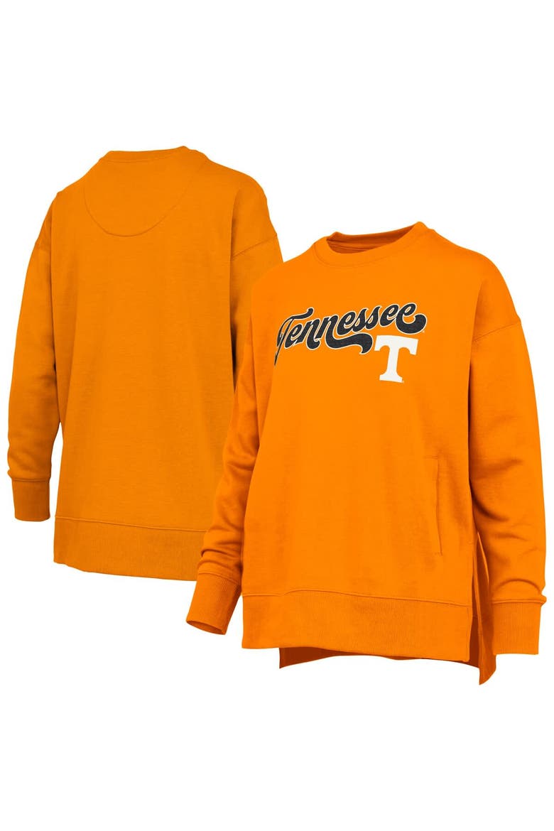 Women's Pressbox Tennessee Orange Tennessee Volunteers Bonanza Chenille Harper Script Sweatshirt, Main, color, Tennessee Orange