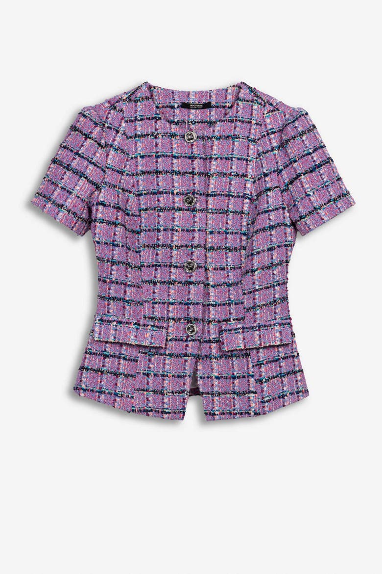 Textured Tweed Jacket, Alternate, color, Pink