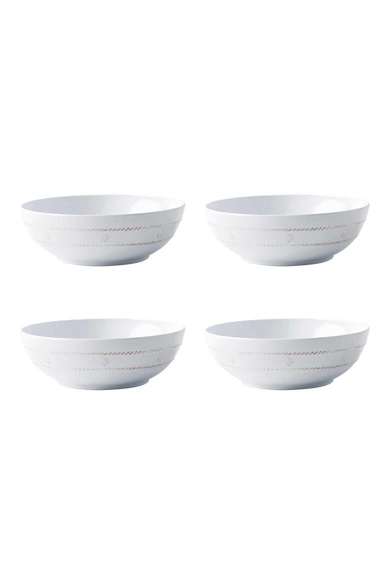 Berry & Thread Set of 4 Melamine Coupe Bowls, Main, color, WHITEWASH