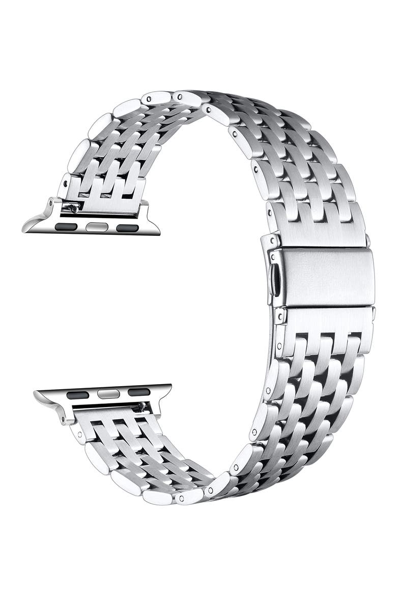 Remy Stainless Steel Apple Watch® Watchband, Alternate, color, SILVER