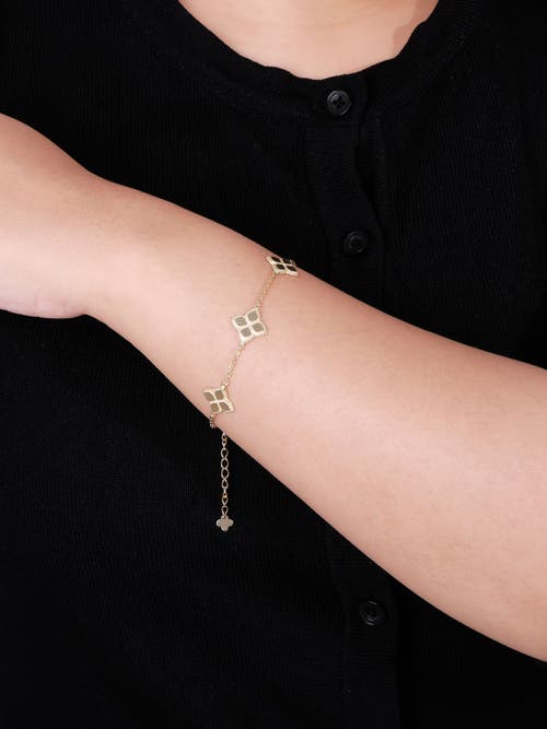 Devata Clover Five Charm Chain Bracelet In Gold