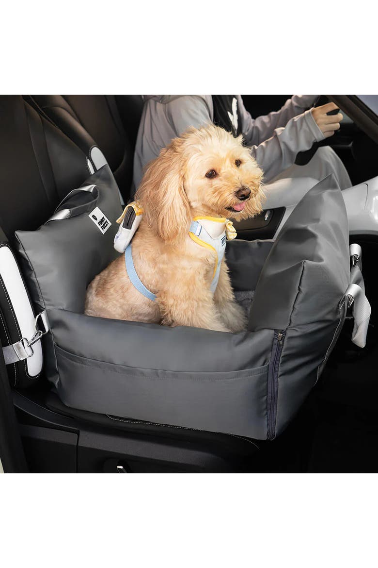 First Class Waterproof Dog Car Seat Bed, Alternate, color, Charcoal Grey
