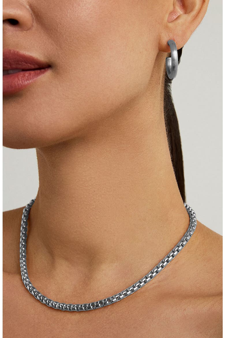 Softbox Chain Necklace, Alternate, color, SILVER