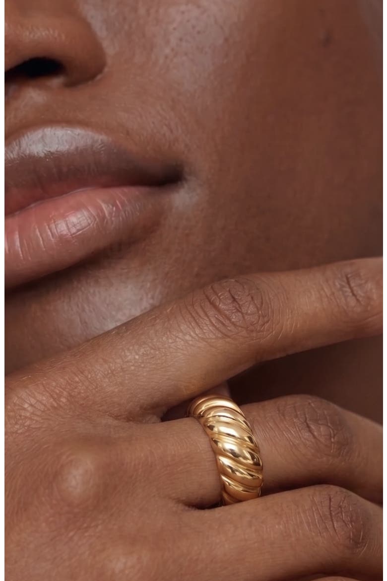Coral Band Ring in Gold, Alternate, color, Gold