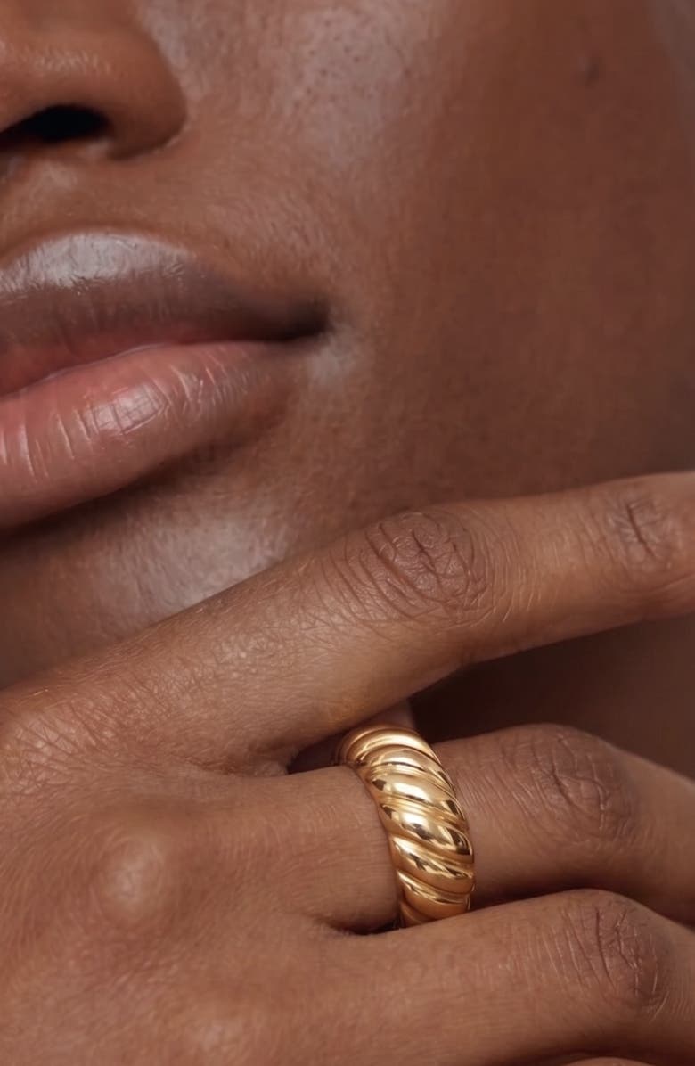YOJ Coral Band Ring in Gold, Alternate, color, Gold