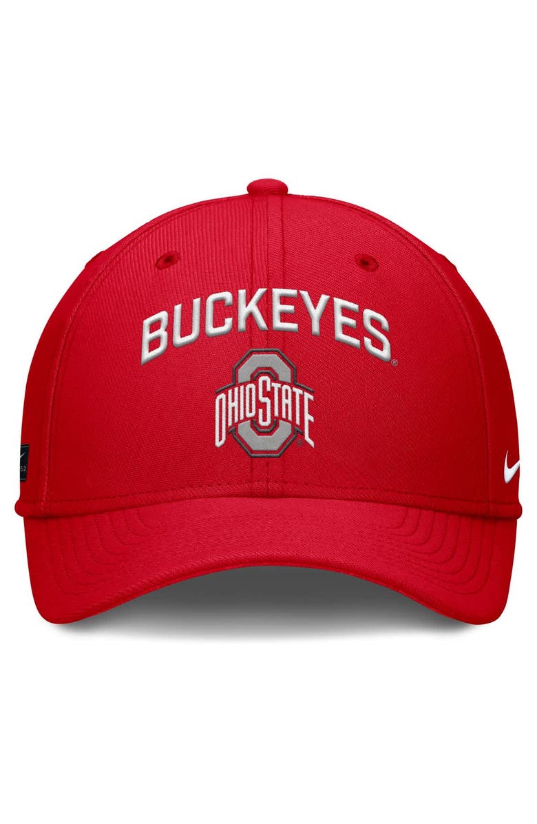 Nike Men's Nike Scarlet Ohio State Buckeyes 2025 On-Field Rise Performance Flex Hat, Alternate, color,