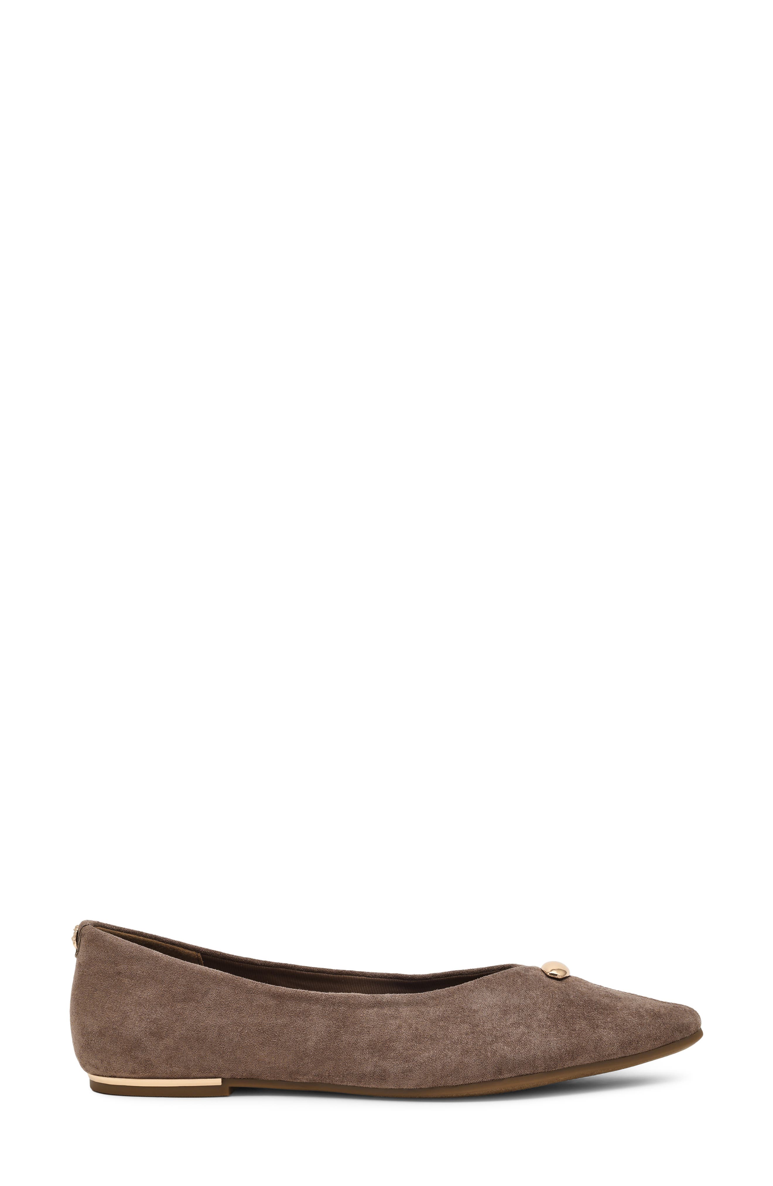 Yonder Pointed Toe Flat, Alternate, color, TAUPE MICROSUEDE