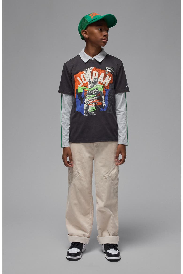 Kids' Throwback Slam T-Shirt, Alternate, color, BLACK