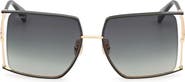 Max Mara 68mm Gradient Oversize Rectangular Sunglasses