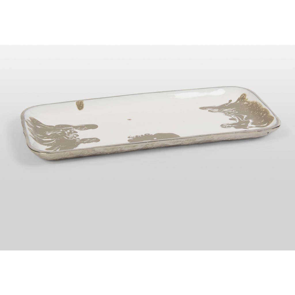 Lunares Dansbury Rectangle Tray In White