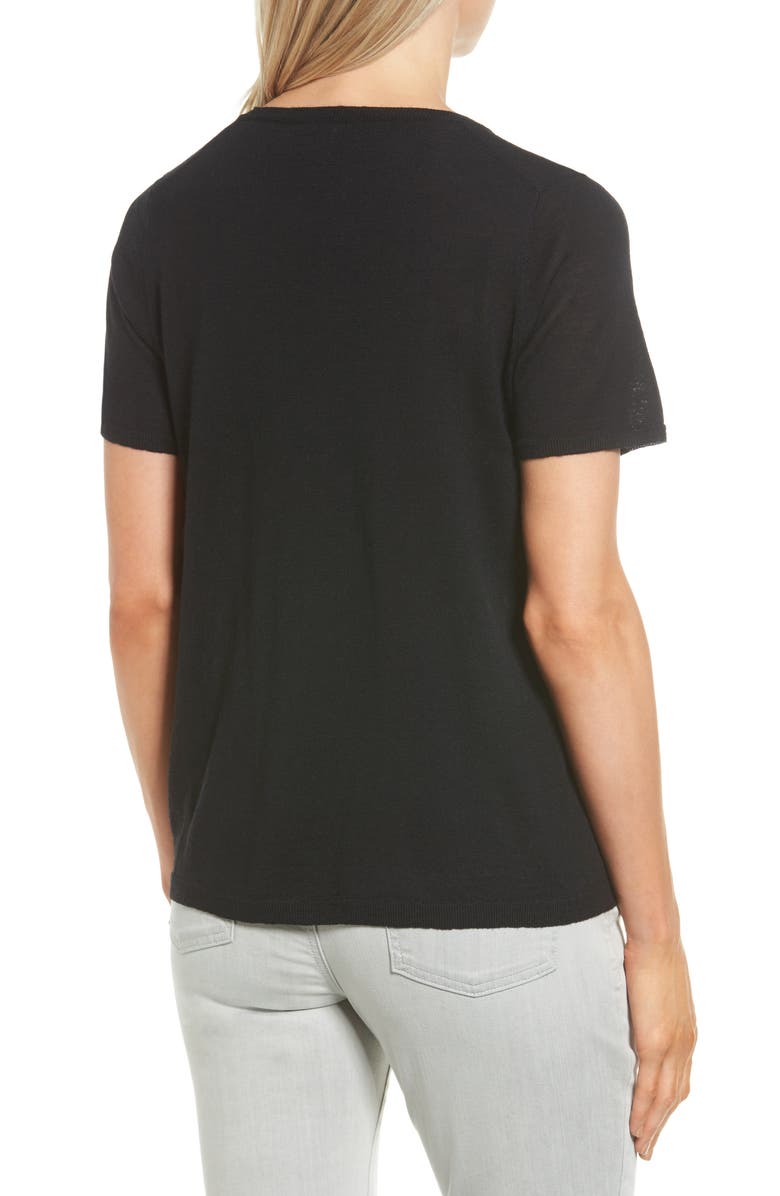 Eileen Fisher Merino Wool Tee, Alternate, color,