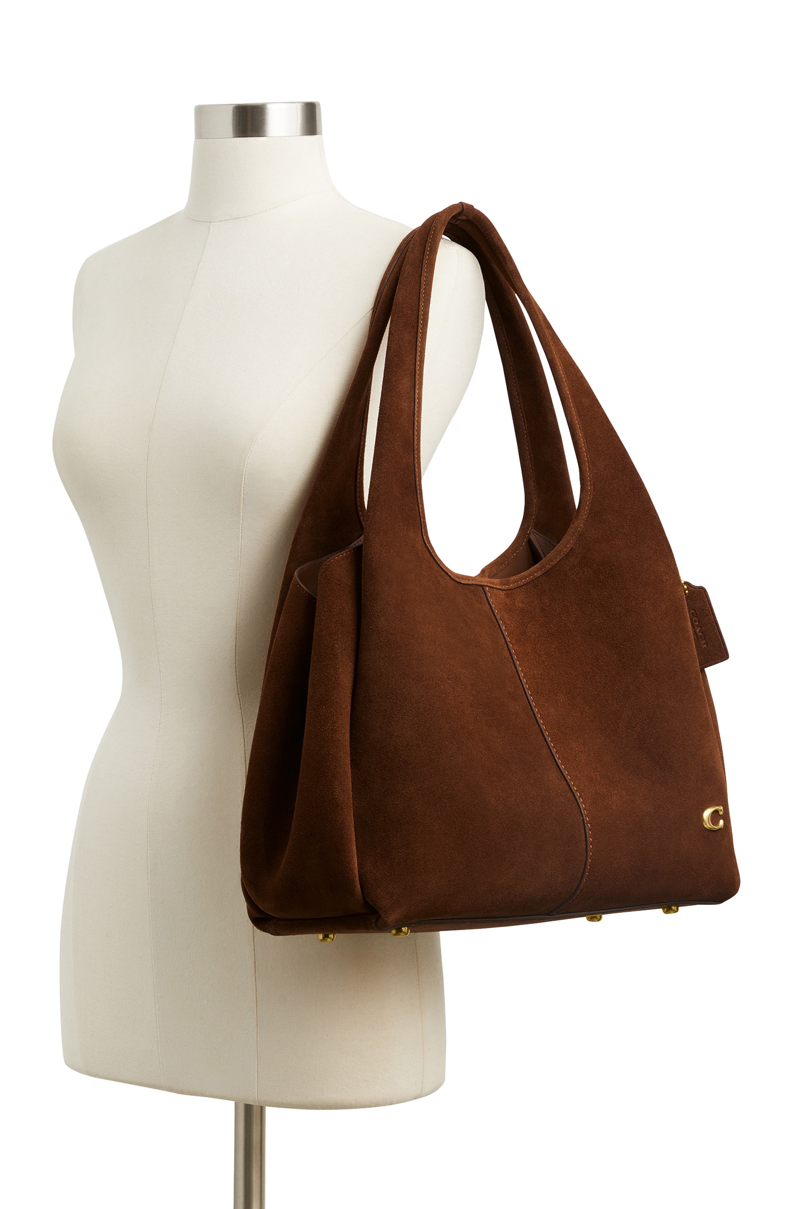 COACH Lana Suede Shoulder Bag, Alternate, color, 