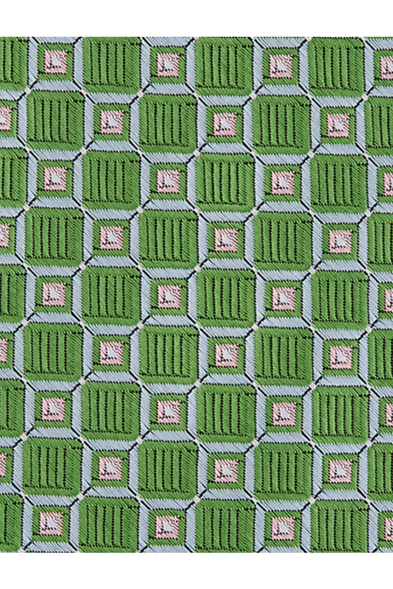 Big & Tall Geometric Patterned Tie V2, Alternate, color, GREEN