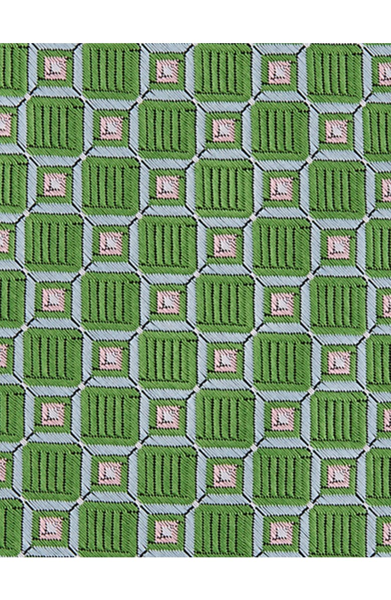 Oak Hill by DXL Big & Tall Geometric Patterned Tie V2, Alternate, color, Green