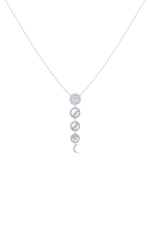 Moon Phases Diamond Pendant Necklace