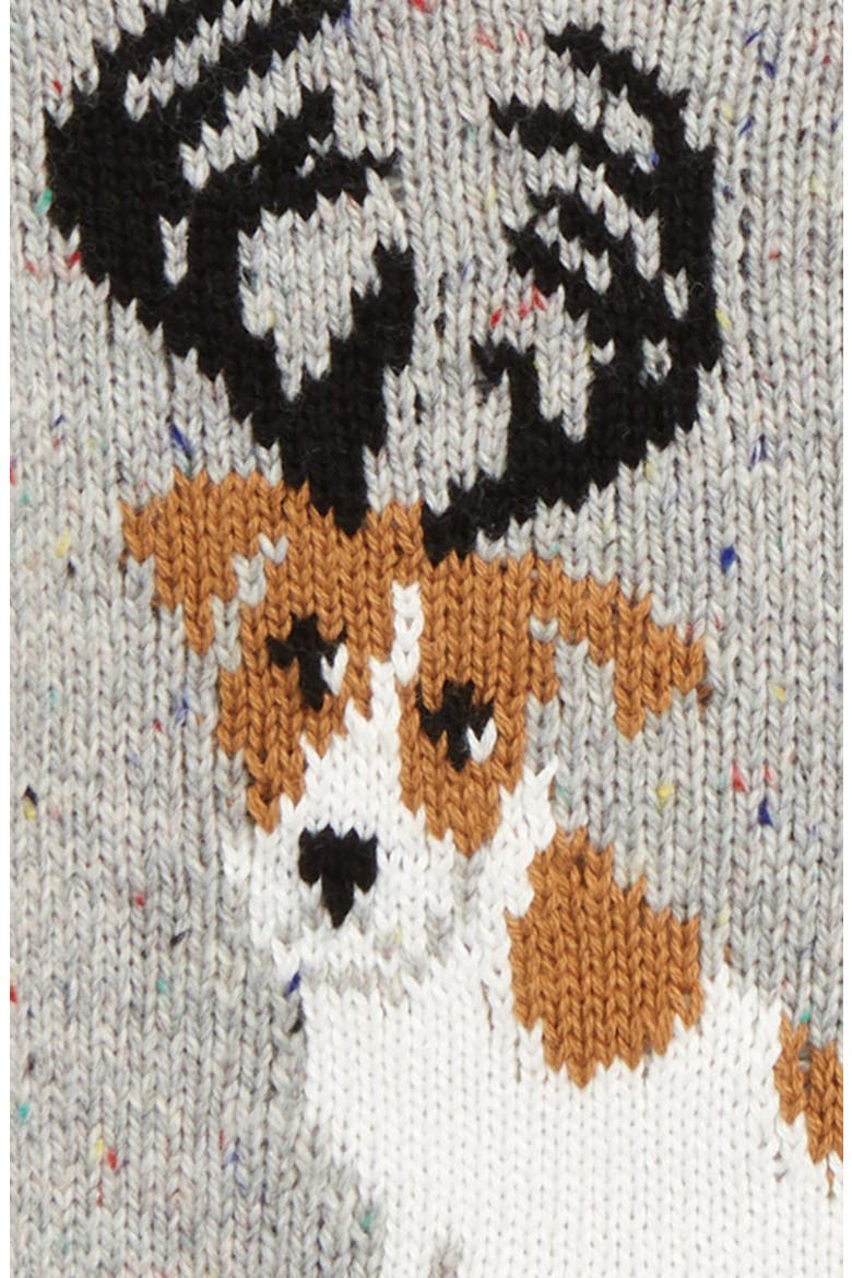 Intarsia Sweater, Alternate, color, GREY ASH HEATHER REINDOG