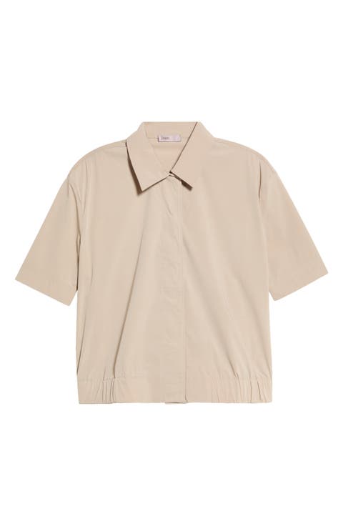 Stretch Modal Blend Button-Up Shirt