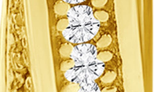 Suzy Levian Pavé Cubic Zirconia Twisted Hoop Earrings