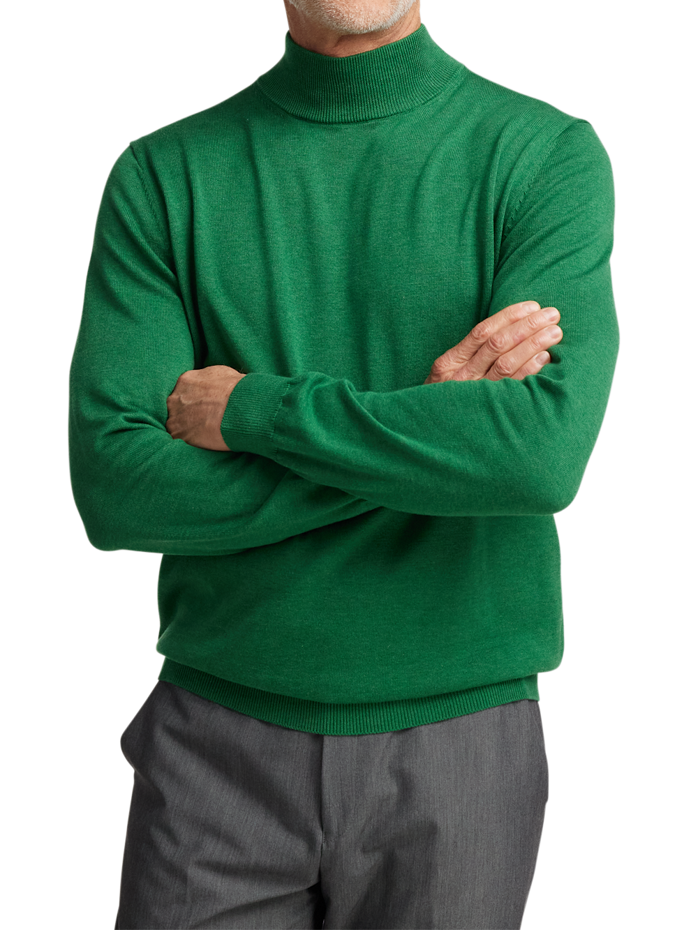 Supima Cotton Mock Neck Sweater - image 4